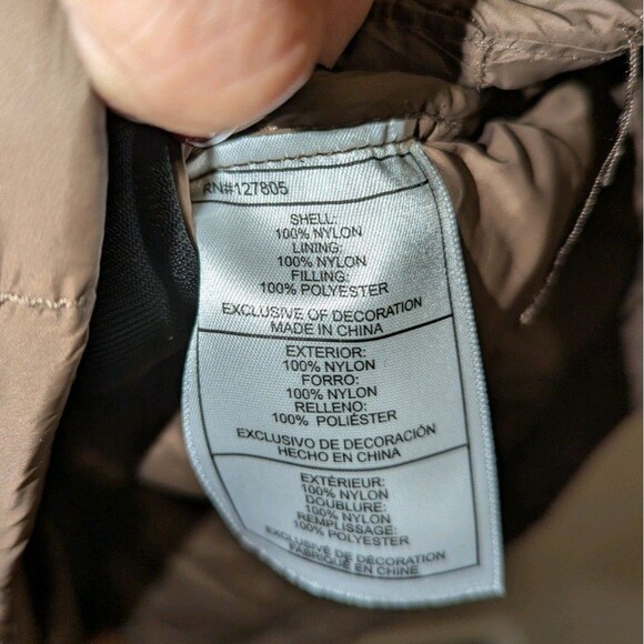 Unisex Size XL Reebok Green/Brown with Black Zipper Puffer Vest 100% Nylon Outer - Picture 6 of 7